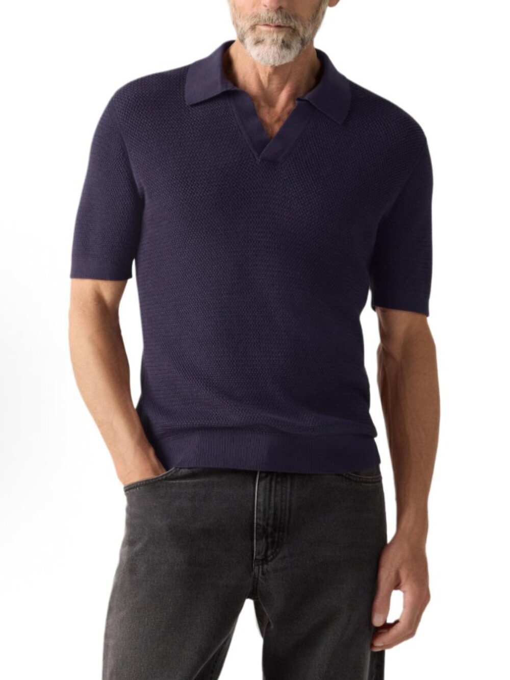 ZEGNA Tencel Cotton Seagull Knit Short-Sleeve T-Shirt for Men